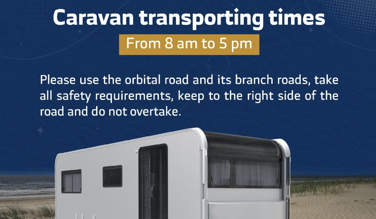 Qatar's Traffic Department has announced caravan transport times